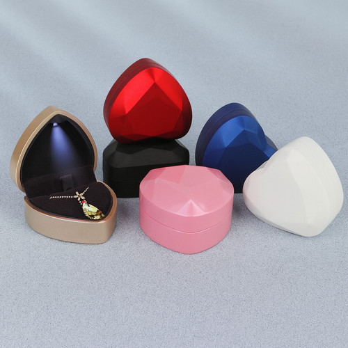 Led ringbox herz ringschachtel - led,