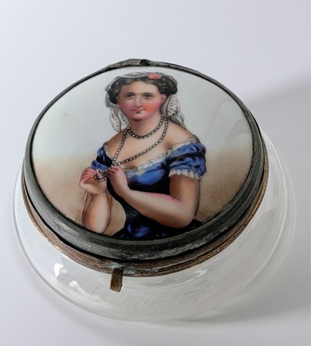 Antike schmuckdose glas - antike,