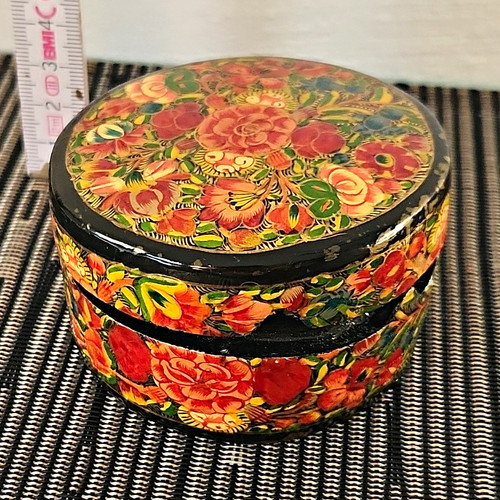 Vintage schmuckdose handbemalt - vintage,