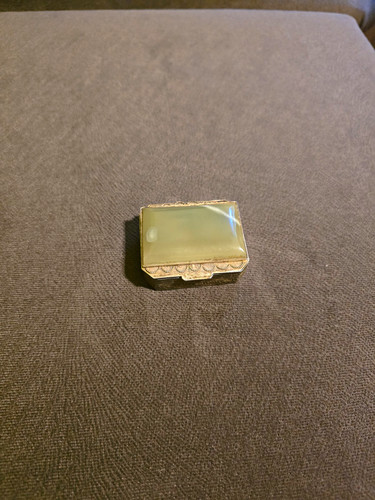 Vintage pillendose goldfarben - vintage,