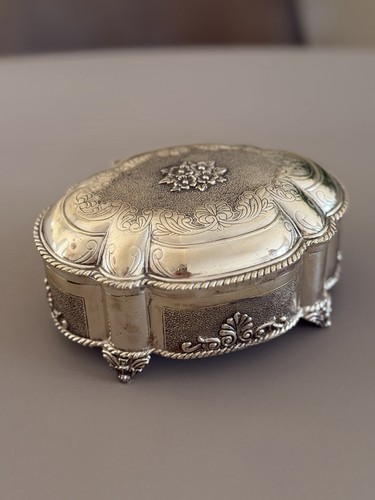 Vintage silber schmuck dose - vintage,