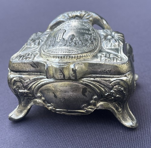 Antik metall schmuckdose - antik,