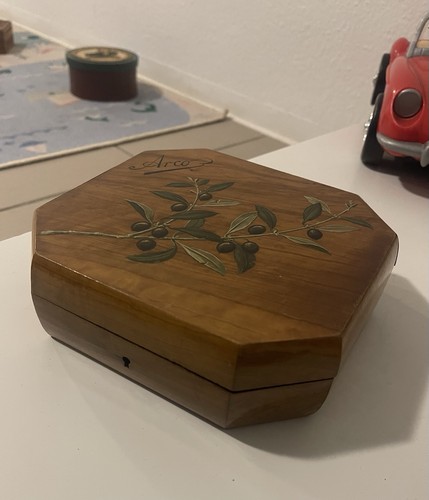 Vintage holz schatulle - holz,