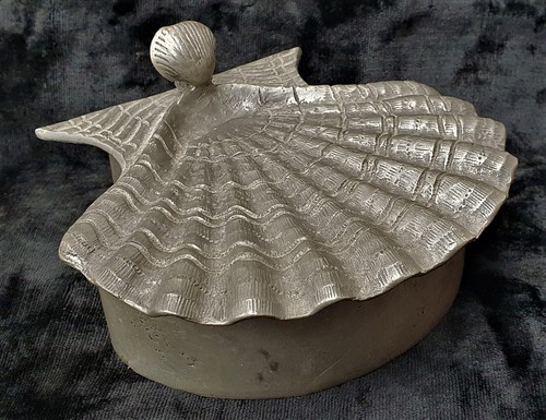 Vintage deckeldose muscheldose - vintage,