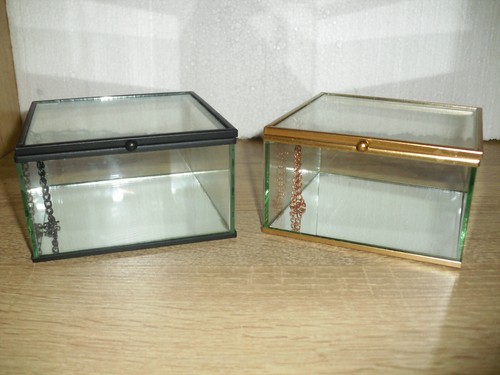 Glas schatulle schmuckkasten - glas,