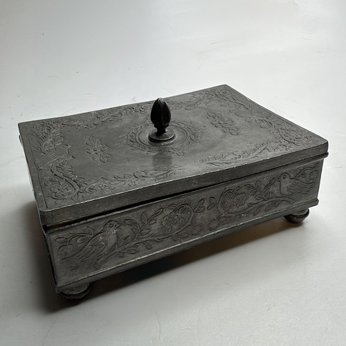 Vintage schatulle metall - metall, mit
