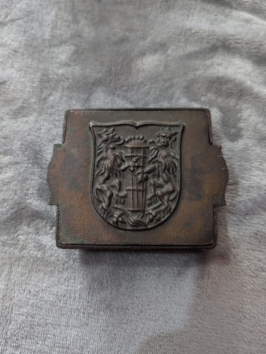 Antike metalldose wappen - antike,