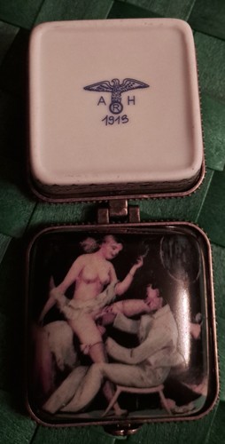 Erotik dose aus - dose, porzellan