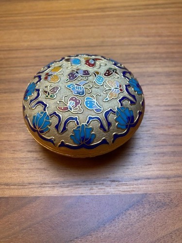 Vintage emaile schmuckdose - vintage,
