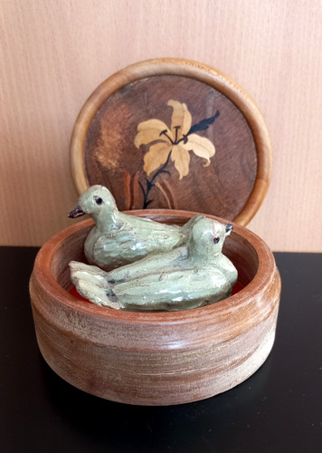 Vintage holzschatulle 11cm - holzschatulle, ca.11cm